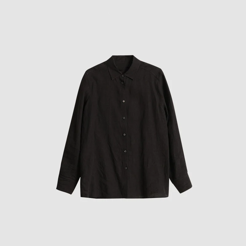 Damen Modische langärmlige Bluse Nord Taschen