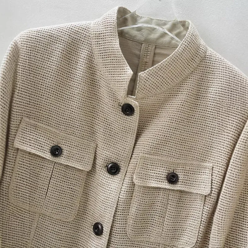 Damen Modische Kurzjacke mit Taschen Nord Taschen