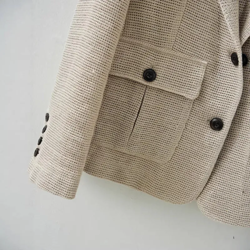 Damen Modische Kurzjacke mit Taschen Nord Taschen