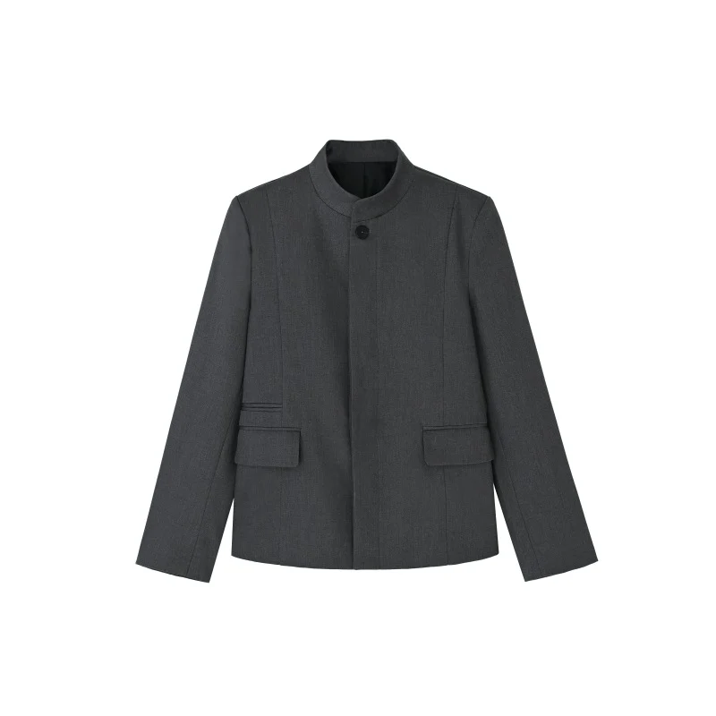 Damen Modische Kurzjacke mit Stehkragen Nord Taschen