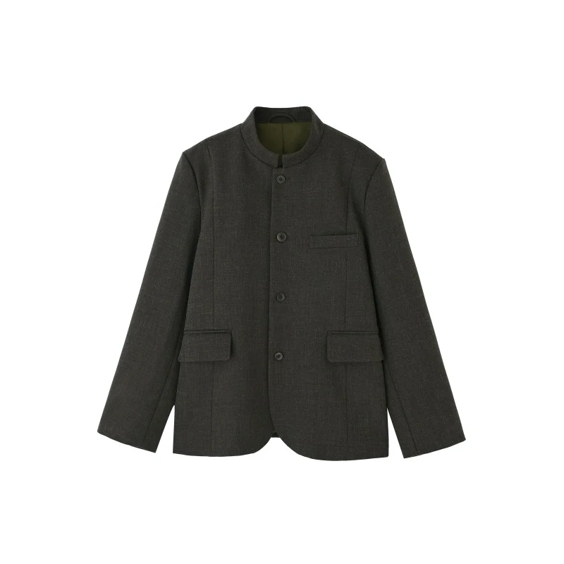 Damen Modische Kurzjacke mit Stehkragen Nord Taschen