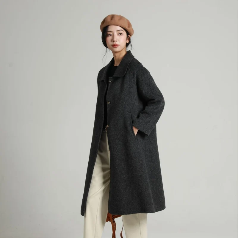Damen Modische Kurzjacke mit Knopfleiste Nord Taschen