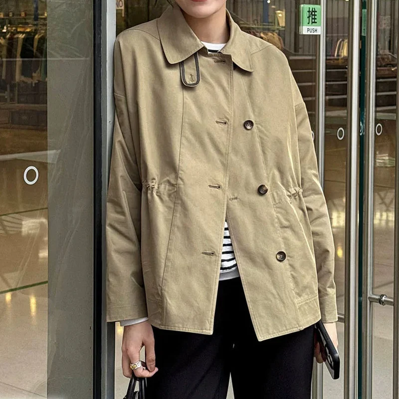 Damen Modische Kurzjacke mit hohem Kragen Nord Taschen