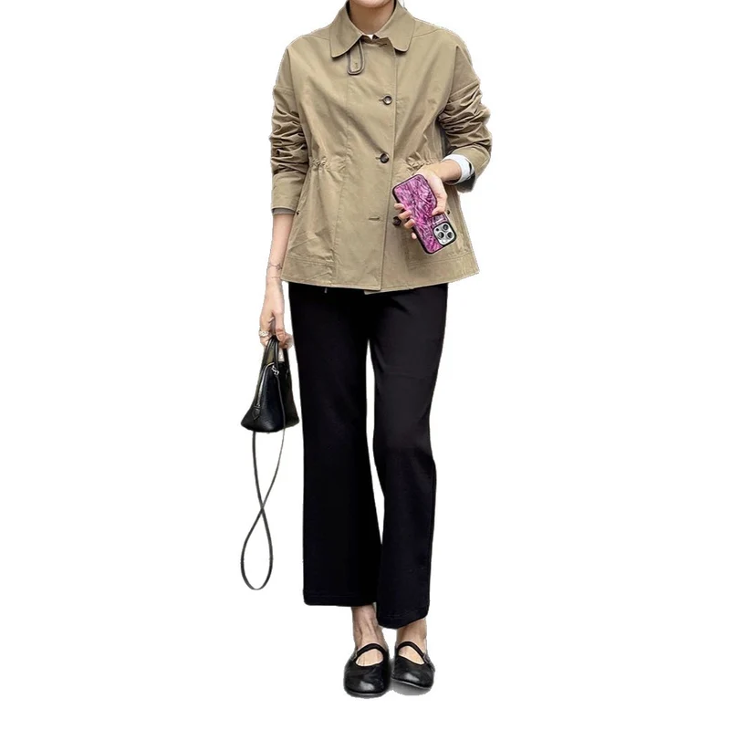 Damen Modische Kurzjacke mit hohem Kragen Nord Taschen