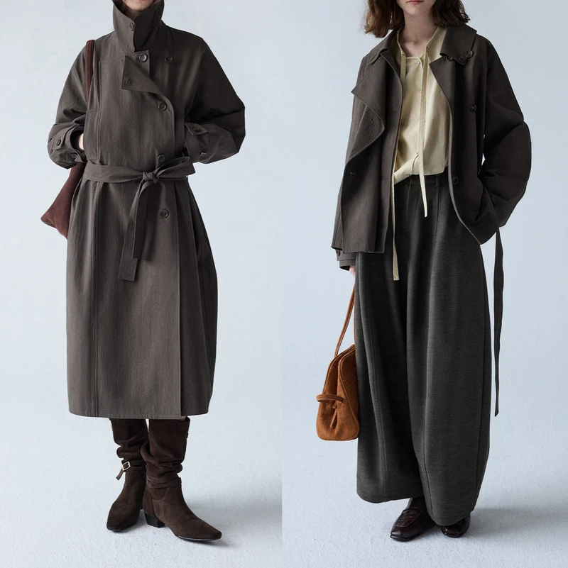 Damen Modische und lässige Jacke mit hohem Kragen Nord Taschen