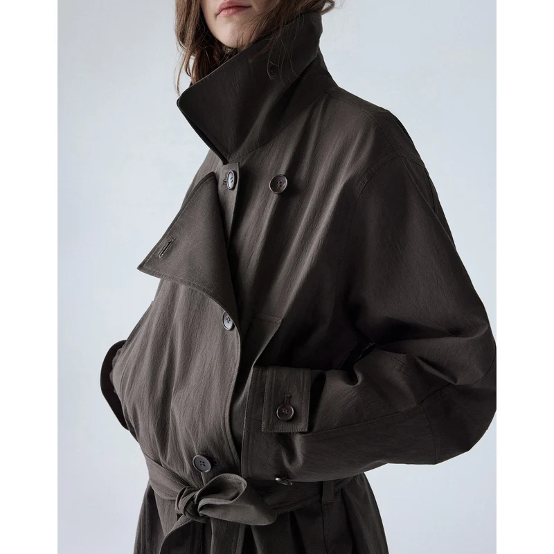 Damen Modische und lässige Jacke mit hohem Kragen Nord Taschen