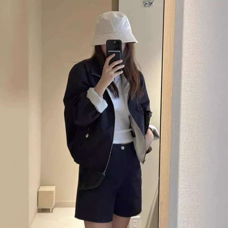 Damen Modische und lässige Jacke Nord Taschen