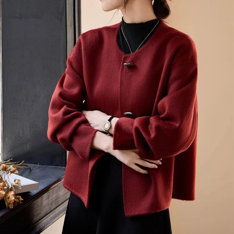 Damen Modische und elegante Strickjacke Nord Taschen