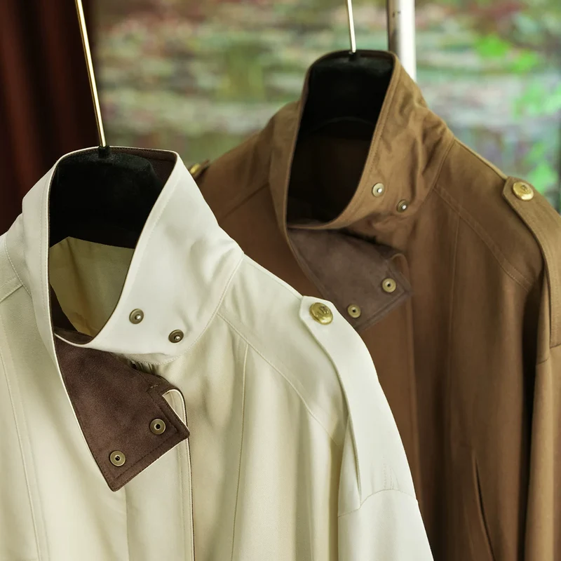Damen Modische und elegante Kurzjacke mit samtigem Kragen Nord Taschen