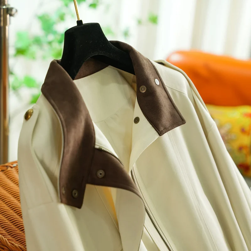 Damen Modische und elegante Kurzjacke mit samtigem Kragen Nord Taschen