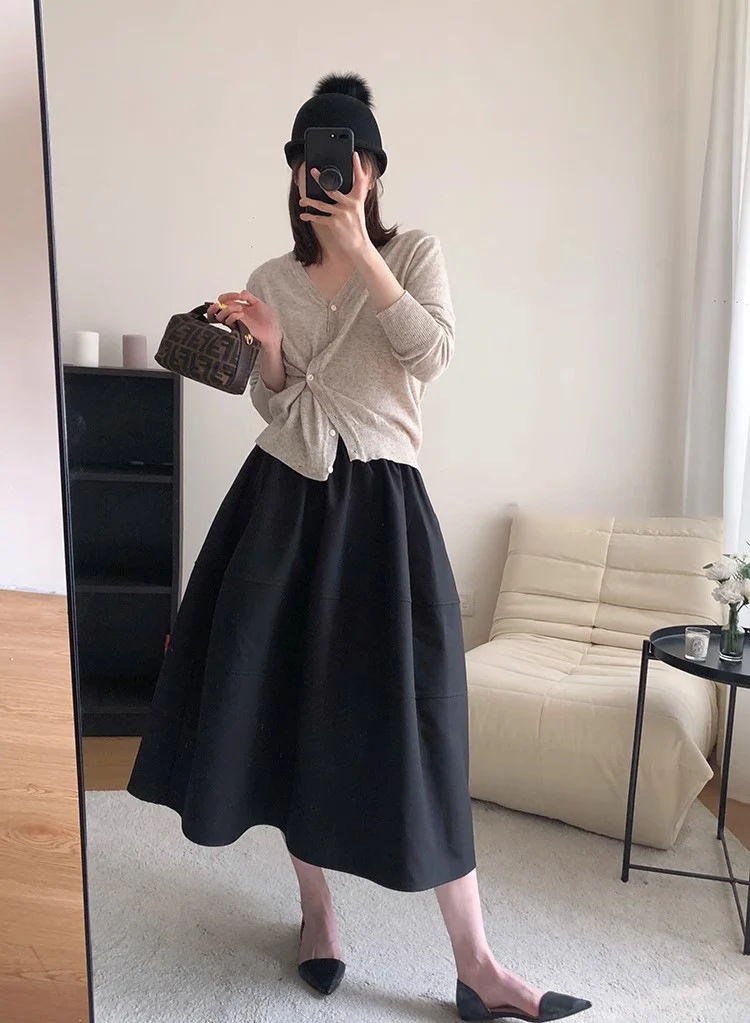 Damen Modische und elegante Faltenrock Nord Taschen