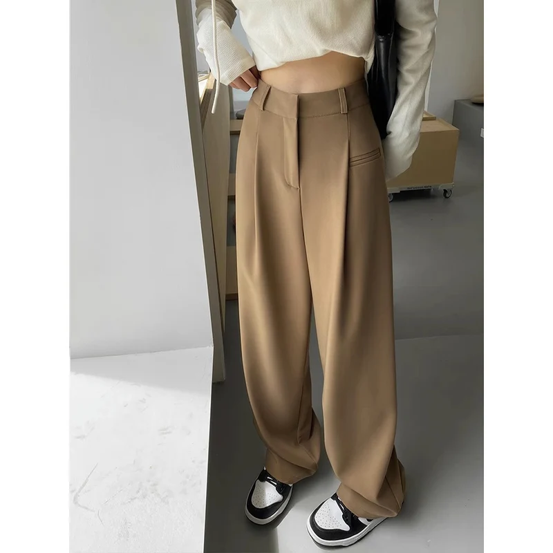 Damen Modische und bequeme Hochtaillierte Palazzo-Hose Nord Taschen