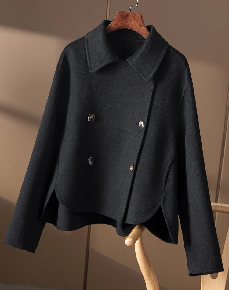 Damen Modische Kurzarmpulloverjacke Nord Taschen