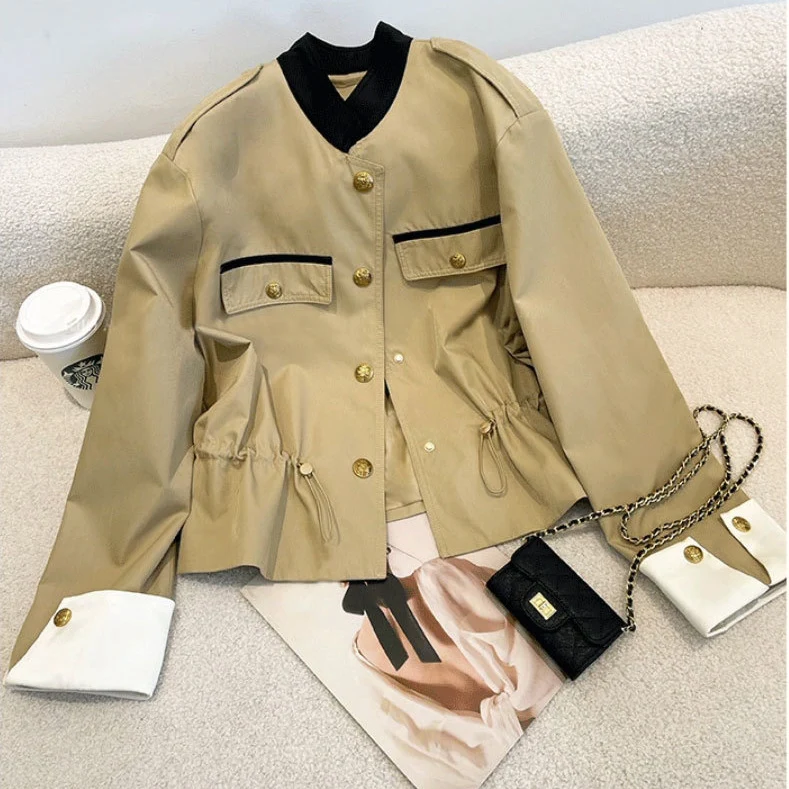 Damen Modische Jacke mit verschließbarer Front Nord Taschen