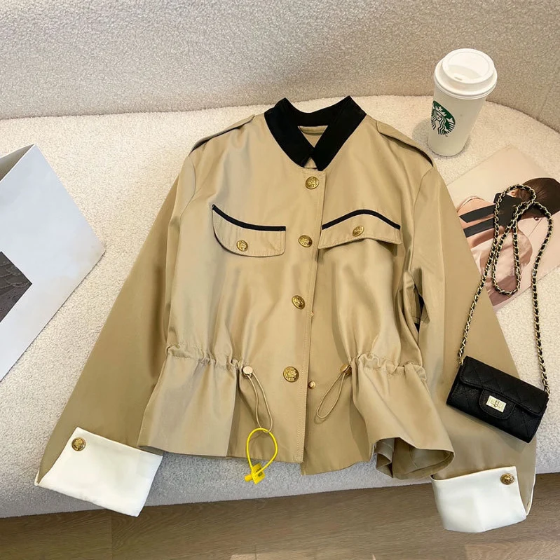 Damen Modische Jacke mit verschließbarer Front Nord Taschen