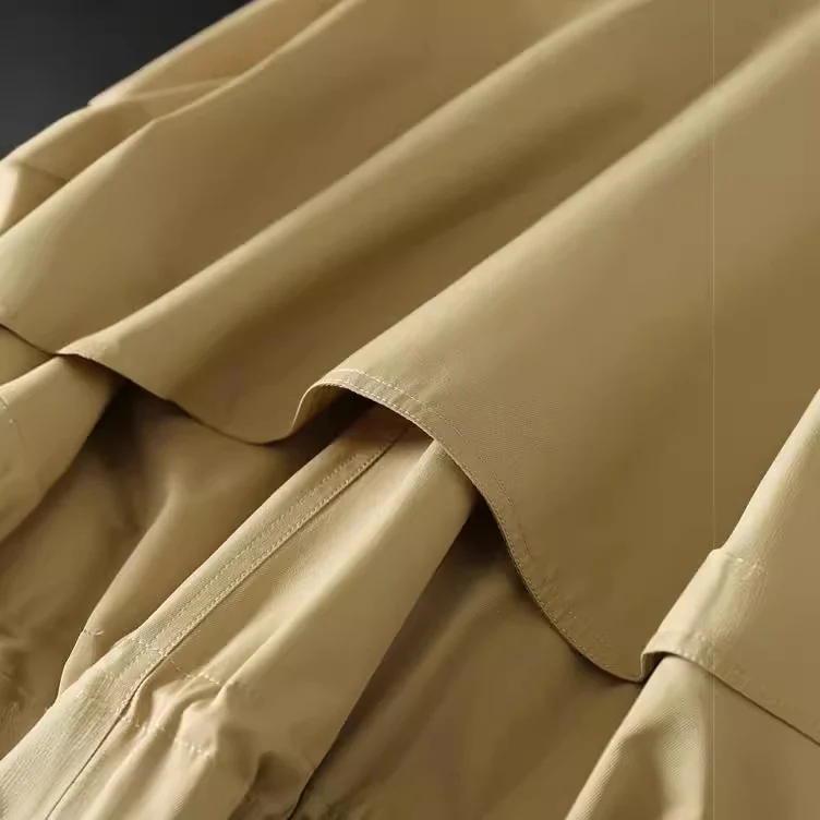 Damen Modische Jacke mit Stehkragen und Knopfleiste Nord Taschen