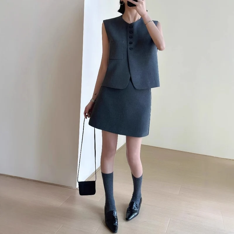 Damen Modisches Blazer-Kleid-Set Nord Taschen