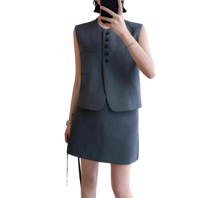 Damen Modisches Blazer-Kleid-Set Nord Taschen