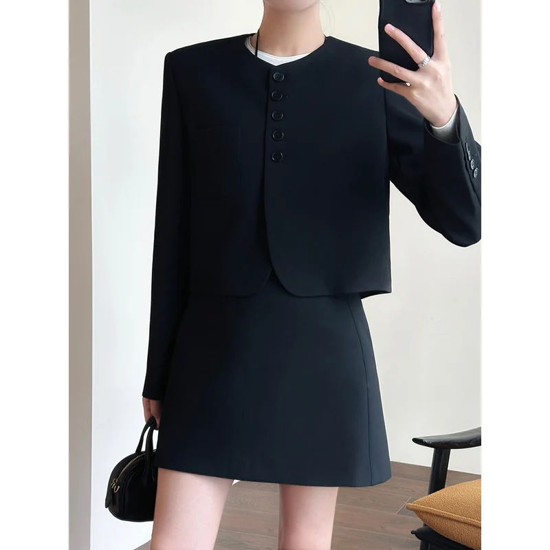 Damen Modisches Blazer-Kleid-Set Nord Taschen