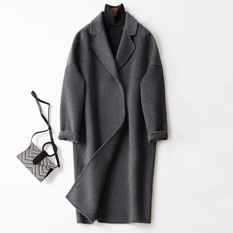 Damen Modischer Wickelmantel Nord Taschen