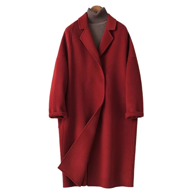 Damen Modischer Wickelmantel Nord Taschen