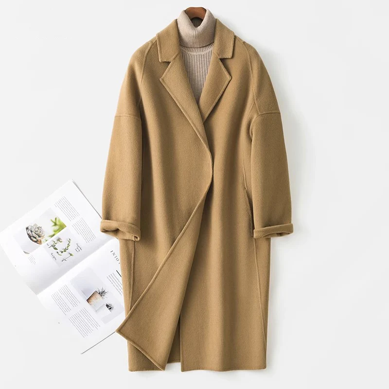 Damen Modischer Wickelmantel Nord Taschen