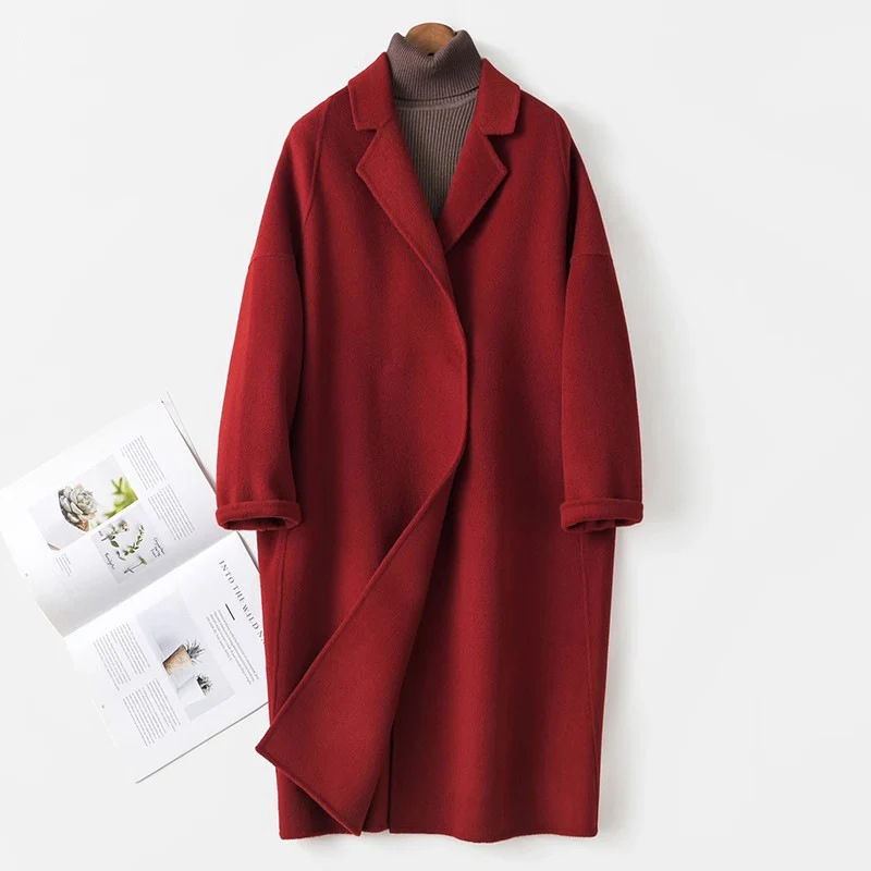 Damen Modischer Wickelmantel Nord Taschen