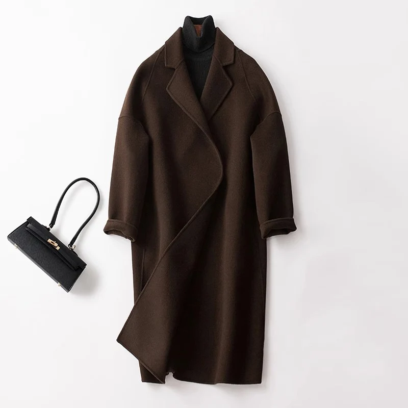 Damen Modischer Wickelmantel Nord Taschen