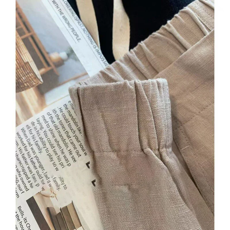 Damen Legere Leinenbluse Nord Taschen