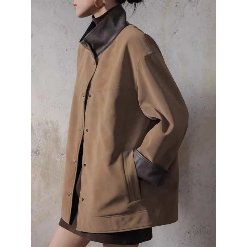 Damen Lederjacke mit modernem Schnitt Nord Taschen