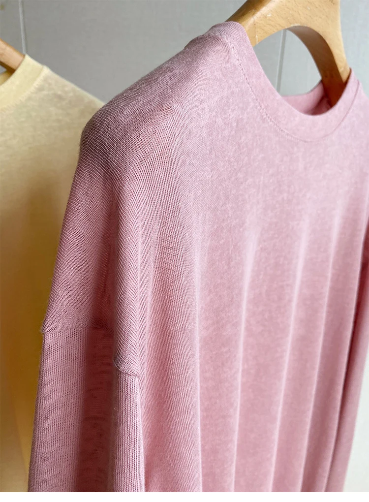 Damen Lässiges Langarmshirt mit V-Ausschnitt Nord Taschen
