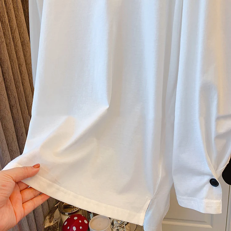 Damen Lässiges Langarmshirt mit modernem Schnitt Nord Taschen