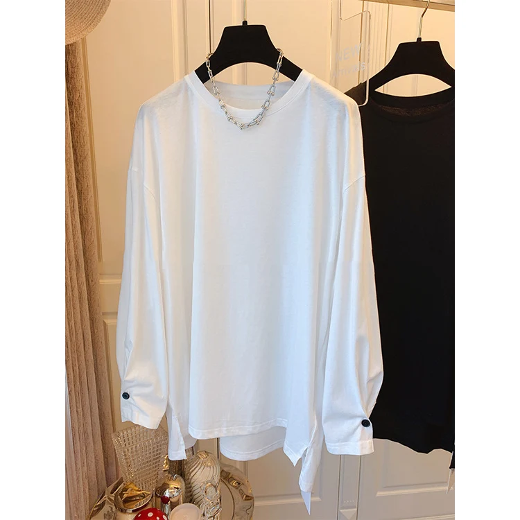 Damen Lässiges Langarmshirt mit modernem Schnitt Nord Taschen