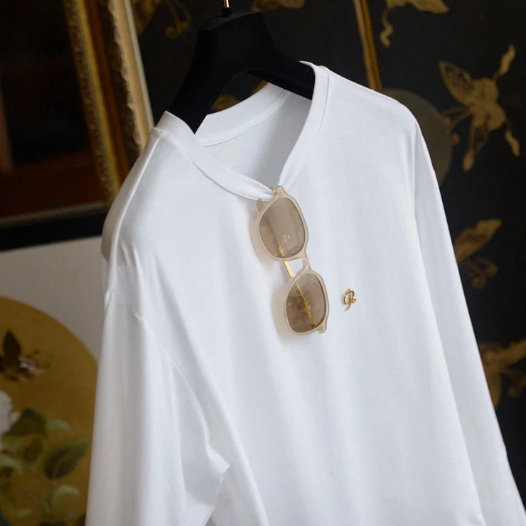 Damen Lässiges Langarmshirt mit elegantem Schnitt Nord Taschen