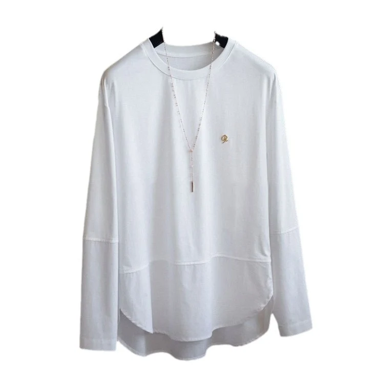 Damen Lässiges Langarmshirt mit elegantem Schnitt Nord Taschen