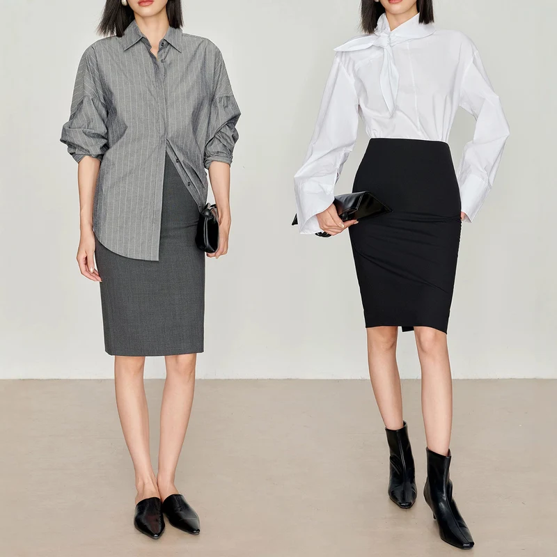Damen Modische Hemdbluse mit großzügigen Ärmeln Nord Taschen