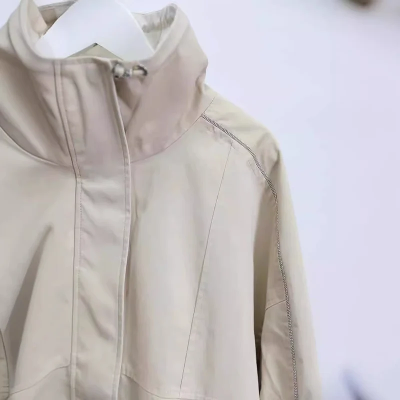 Damen Modische Freizeitjacke mit hohem Kragen Nord Taschen