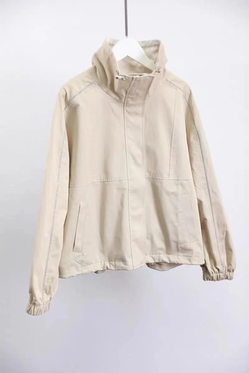 Damen Modische Freizeitjacke mit hohem Kragen Nord Taschen