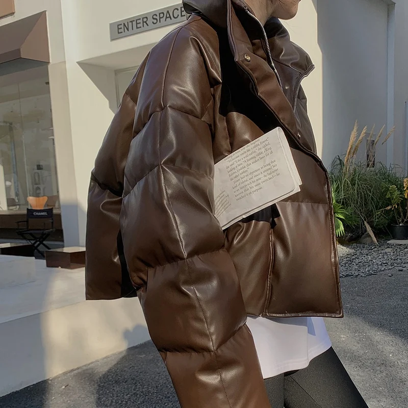 Damen Modische cropped Daunenjacke Nord Taschen