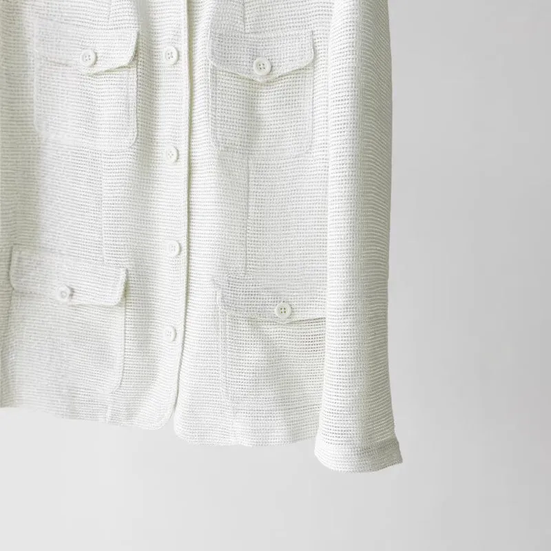 Damen Modische Boucléjacke mit praktischen Taschen Nord Taschen