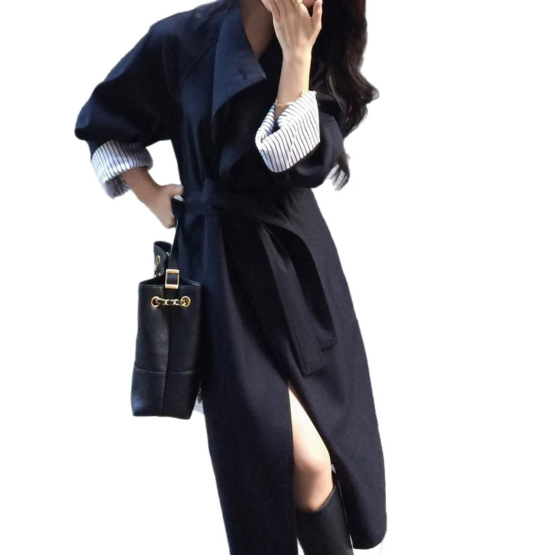 Damen Modische Übergröße Trenchcoat Nord Taschen