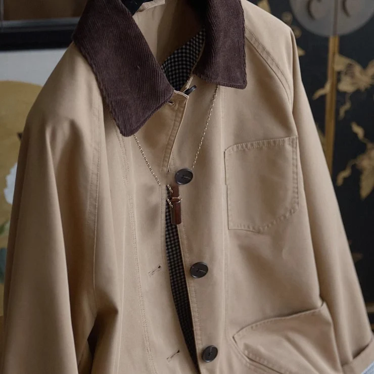 Damen Modische Übergangsjacke mit weichem Kragen Nord Taschen