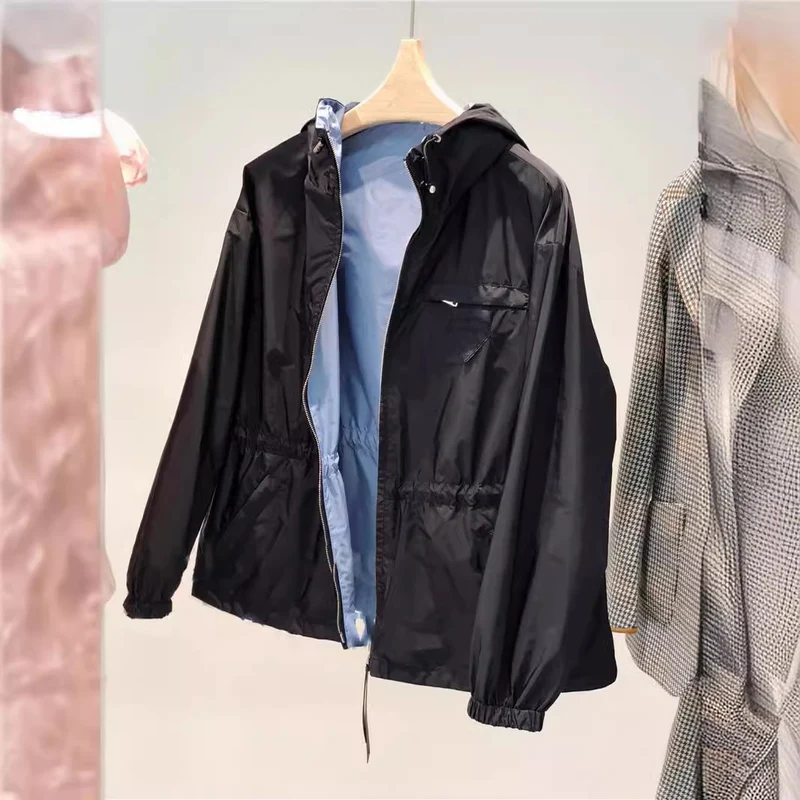 Damen Modische Übergangsjacke mit verstellbarem Bund Nord Taschen