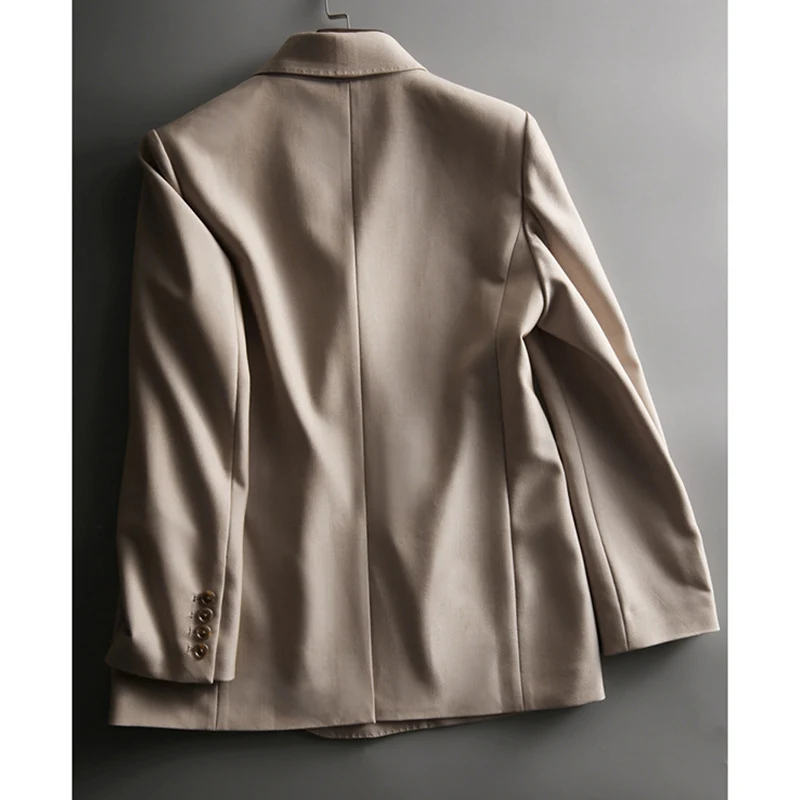 Damen Lässiger zweireihiger Blazer Nord Taschen