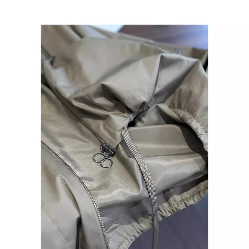 Damen Lässige Kapuzenjacke mit verstellbarem Bund Nord Taschen
