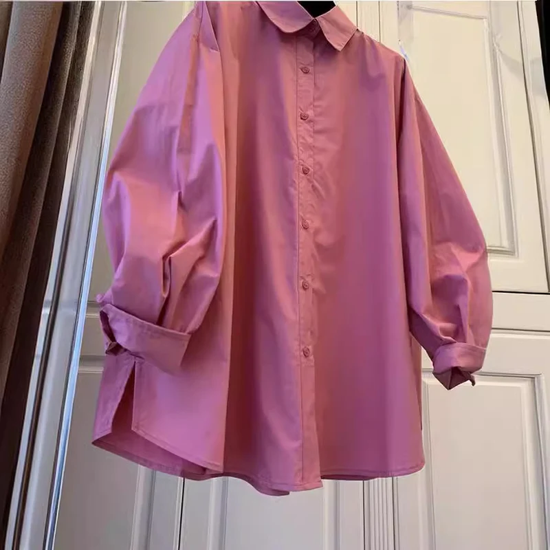 Damen Lässige Baumwollbluse mit Puffärmeln Nord Taschen