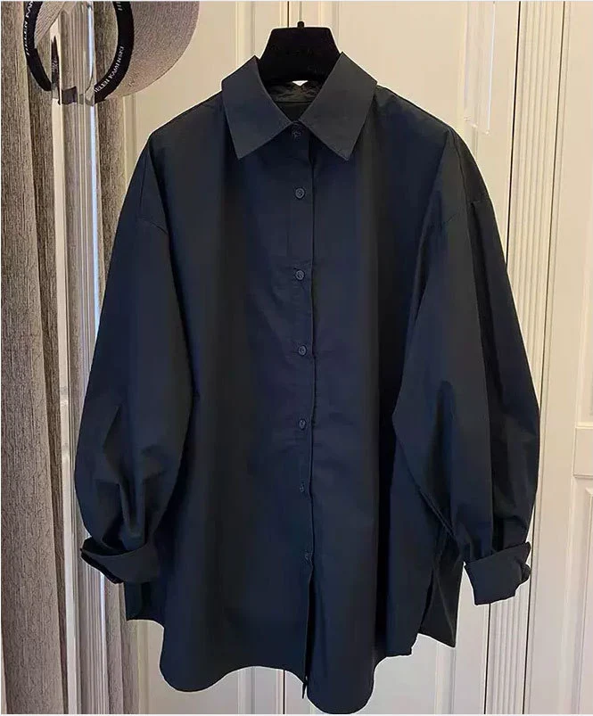 Damen Lässige Baumwollbluse mit Puffärmeln Nord Taschen
