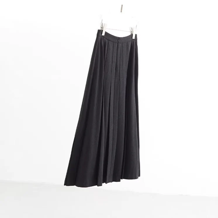 Damen Langer Plisseerock mit hohem Bund Nord Taschen