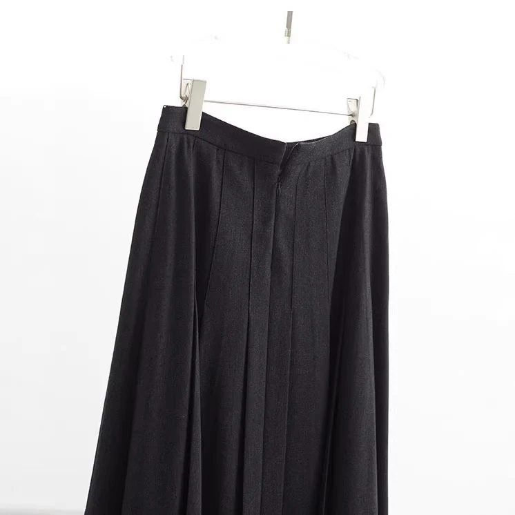 Damen Langer Plisseerock mit hohem Bund Nord Taschen