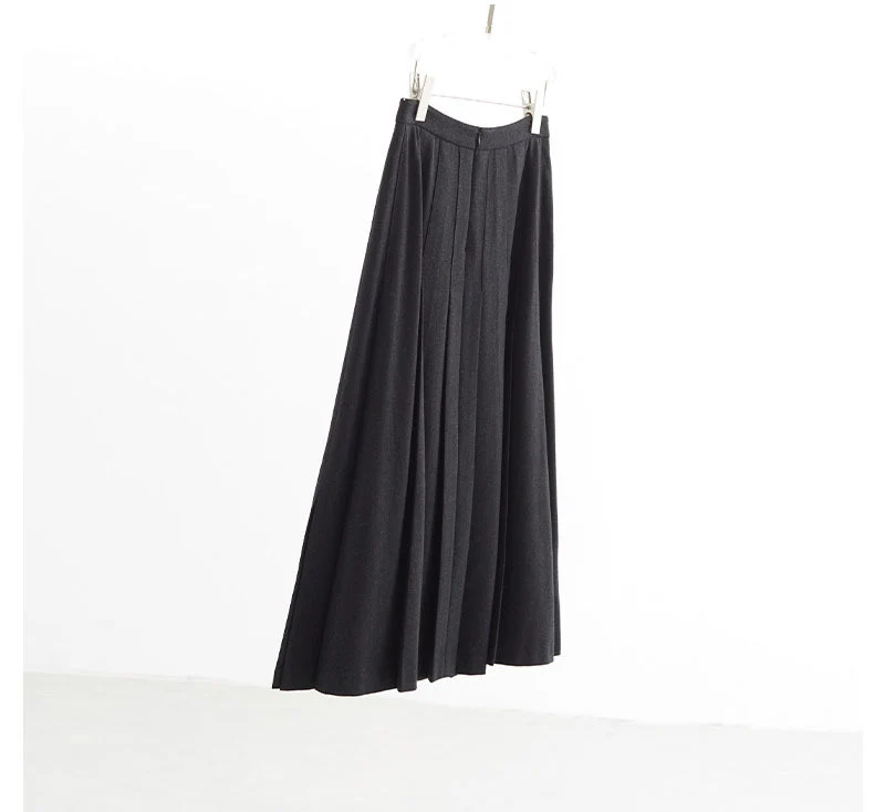 Damen Langer Plisseerock mit hohem Bund Nord Taschen
